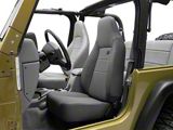 Bestop Trailmax II Sport Center Fabric Front Seat; Black Denim (76-06 Jeep CJ7, Wrangler YJ & TJ)