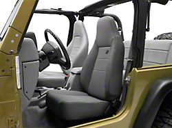 Bestop Trailmax II Sport Center Fabric Front Seat; Black Denim (76-06 Jeep CJ7, Wrangler YJ & TJ)