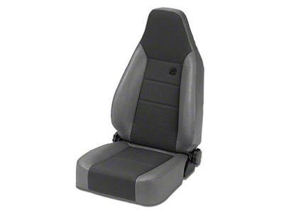 Bestop Trailmax II Sport Center Fabric Front Seat; Charcoal (76-06 Jeep CJ7, Wrangler YJ & TJ)