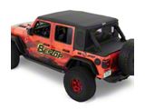 Bestop Trektop Half Top Conversion Kit; Black Diamond (18-23 Jeep Wrangler JL 4-Door)