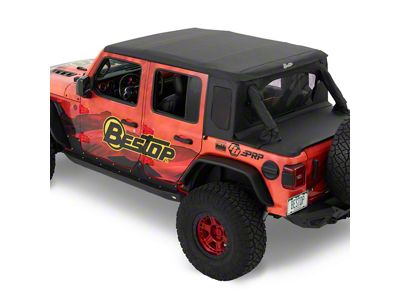 Bestop Trektop Half Top Accessory Kit; Black Diamond (18-25 Jeep Wrangler JL 2-Door)