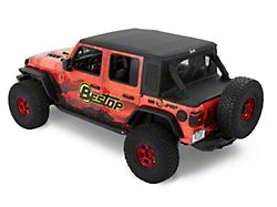Bestop Trektop Halftop Accessory Kit; Black Twill (18-25 Jeep Wrangler JL 4-Door)