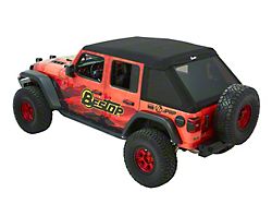 Bestop Trektop Ultra Slantback Soft Top; Black Twill (18-25 Jeep Wrangler JL 4-Door)