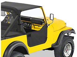 Bestop Lower Fabric Half Doors; Black Crush (76-86 Jeep CJ7)