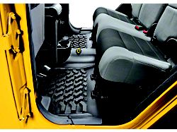 Bestop Rear Floor Mat; Black (07-18 Jeep Wrangler JK 4-Door)
