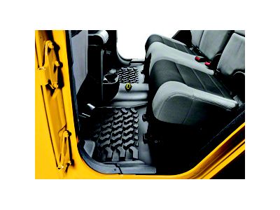 Bestop Rear Floor Mat; Black (07-18 Jeep Wrangler JK 4-Door)