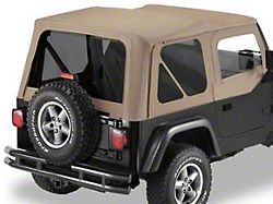 Bestop Replace-A-Top with Tinted Windows and Half Doors; Dark Tan (97-02 Jeep Wrangler TJ)