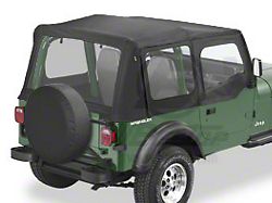 Bestop Replace-A-Top with Clear Windows; Black Denim (88-95 Jeep Wrangler YJ w/ Steel Half Doors)