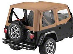 Bestop Sailcloth Replace-A-Top Clear Windows and Steel Half Doors; Spice (97-02 Jeep Wrangler TJ)