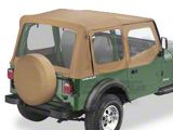 Bestop Sailcloth Replace-A-Top with Clear Windows; Spice (88-95 Jeep Wrangler YJ w/ Steel Half Doors)