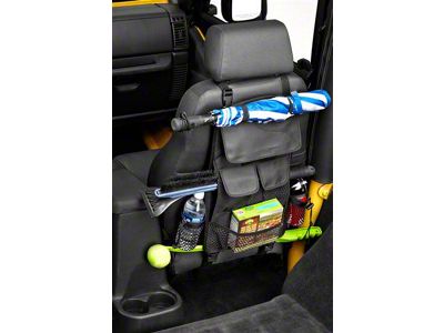 Bestop RoughRider Seat Back Organizer; Black Diamond (07-25 Jeep Wrangler JK & JL)