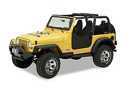 Bestop Soft Lower Half Doors; Black Denim (97-06 Jeep Wrangler TJ)