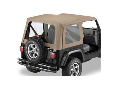 Bestop Replace-A-Top Clear Windows; Dark Tan (97-02 Jeep Wrangler TJ w/ Full Steel Door)