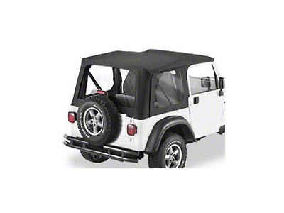 Rampage Products 1095351823 Frameless Trail Top Replacement Rear Tinted Window in Black Diamond for 97-06 Jeep Wrangler TJ with Rampage Frameless Trail Top ONLY