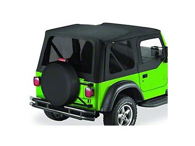 Rampage Products 109635 Sailcloth Trail Top Soft Top with Tinted Windows in Black Diamond for 04-06 Jeep Wrangler TJ Unlimited