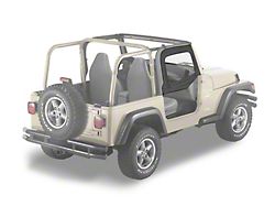Bestop Soft Upper Half Doors; Black Denim (97-06 Jeep Wrangler TJ)