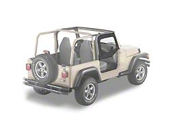Bestop Soft Upper Half Doors; Black Diamond (97-06 Jeep Wrangler TJ)