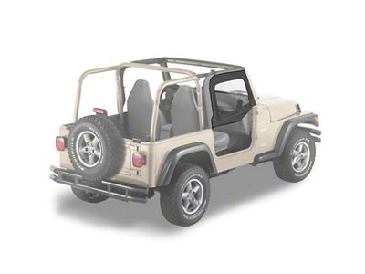 Bestop Soft Upper Half Doors; Black Diamond (97-06 Jeep Wrangler TJ)