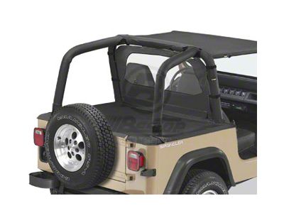 Bestop Sport Bar Covers; Black Denim (92-95 Jeep Wrangler YJ)