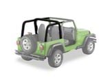 Bestop Sport Bar Covers; Black Denim (97-02 Jeep Wrangler TJ)