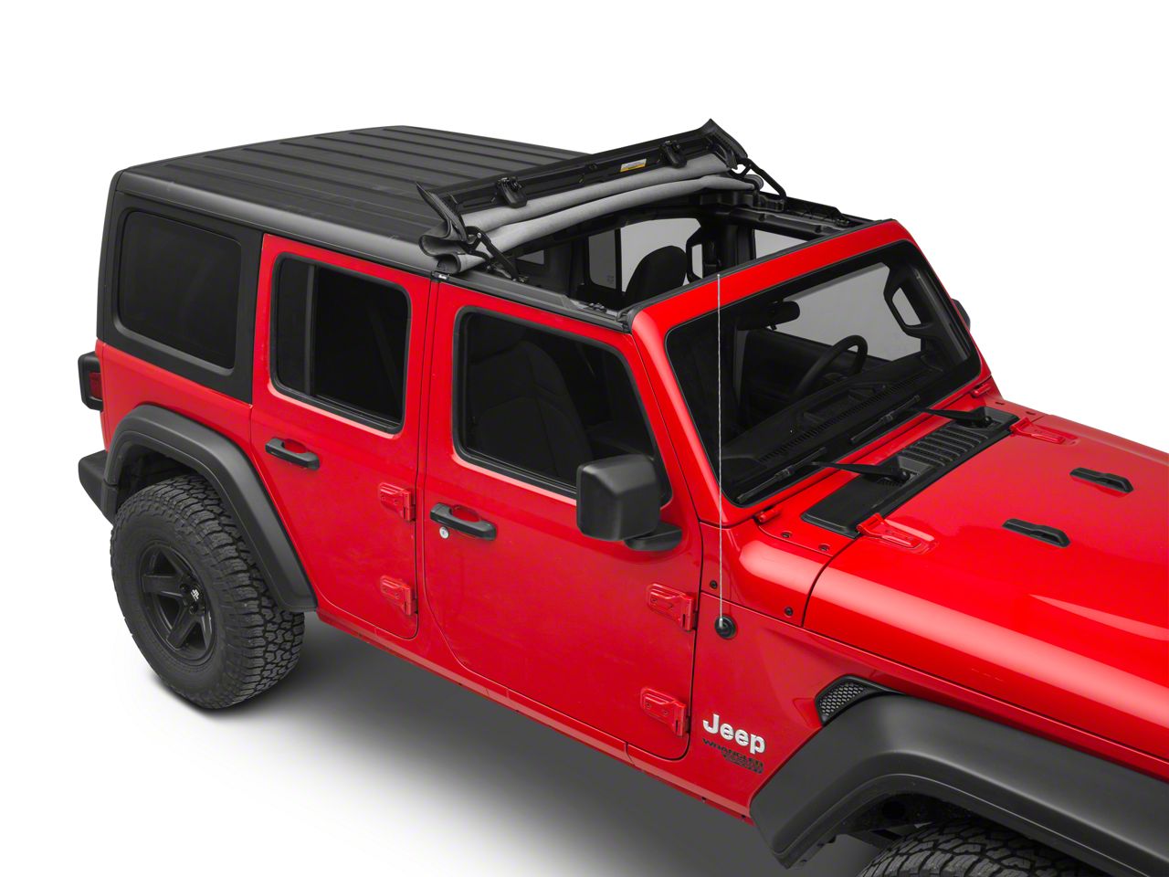 Bestop Jeep Wrangler Sunrider for Factory Hard Tops; Black
