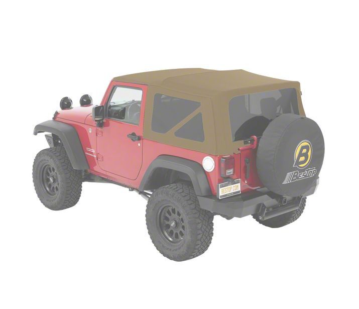 Bestop Jeep Wrangler Supertop NX Soft Top; Beige Twill 54822