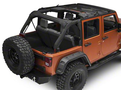 Bestop Targa-Style Bikini Top; Mesh (07-18 Jeep Wrangler JK)