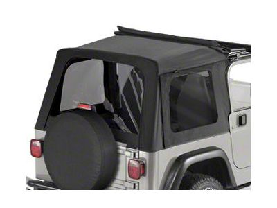 Bestop Tinted Window Kit for Sunrider Soft Top; Black Denim (97-06 Jeep Wrangler TJ, Excluding Unlimited)