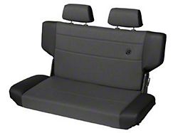 Bestop Trailmax II Fold and Tumble Rear Bench Seat; Black Denim (97-06 Jeep Wrangler TJ)