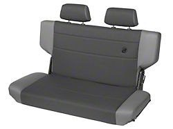 Bestop Trailmax II Fold and Tumble Rear Bench Seat; Charcoal/Gray (97-06 Jeep Wrangler TJ)