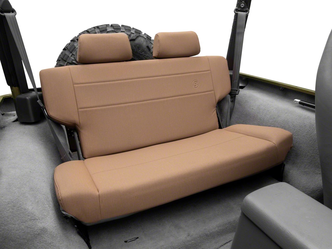 Bestop Jeep Wrangler Trailmax II Fold & Tumble Rear Bench Seat in
