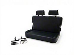 Bestop Trailmax II Fold and Tumble Rear Bench Seat; Black Crush (76-95 Jeep CJ5, CJ7 & Wrangler YJ)