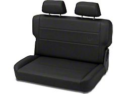 Bestop Trailmax II Fold and Tumble Rear Bench Seat; Black Denim (76-95 Jeep CJ5, CJ7 & Wrangler YJ)