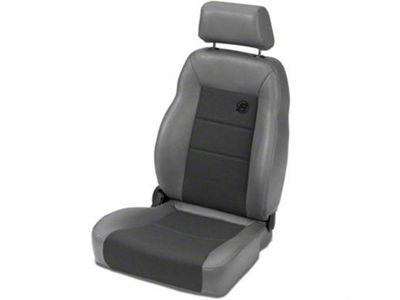 Bestop Trailmax II Pro Center Fabric Front Seat; Charcoal; Driver Side (76-06 Jeep CJ7, Wrangler YJ & TJ)