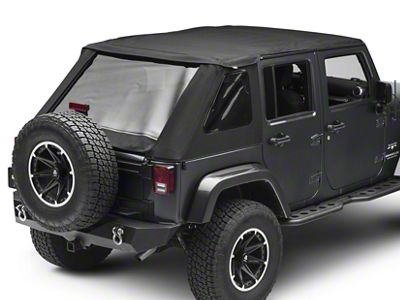 Bestop Trektop NX Soft Top; Black Twill (07-18 Jeep Wrangler JK 4-Door)