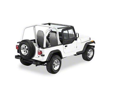 Bestop Upper Door Sliders for Supertop Classic, Sunrider or Halftop; Black Denim (88-95 Jeep Wrangler YJ)
