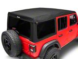 Bestop Supertop Ultra Squareback Soft Top; Premium Black Twill (18-25 Jeep Wrangler JL 4-Door)