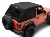 Bestop Trektop Glide Slantback Soft Top; Premium Black Twill (18-26 Jeep Wrangler JL 2-Door)