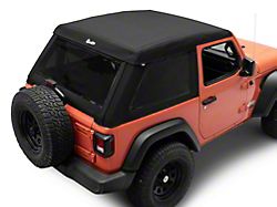 Bestop Trektop Glide Slantback Soft Top; Premium Black Twill (18-25 Jeep Wrangler JL 2-Door)