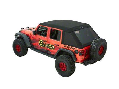 Bestop Trektop Ultra Soft Top; Black Twill (18-25 Jeep Wrangler JL 4-Door)