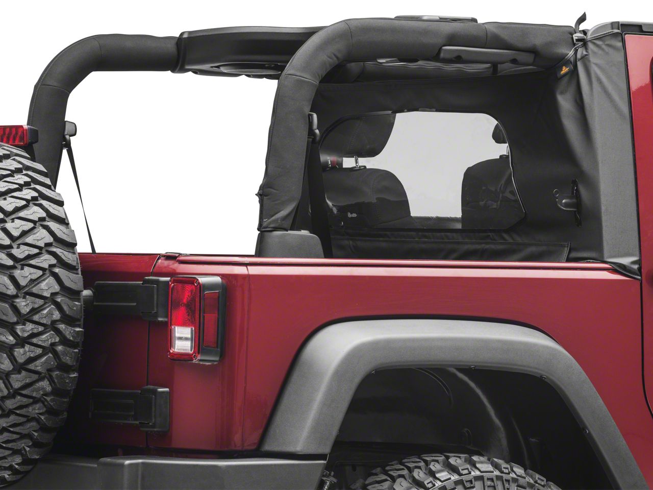 MasterTop Jeep Wrangler Zip Down Wind Stopper; Black Diamond