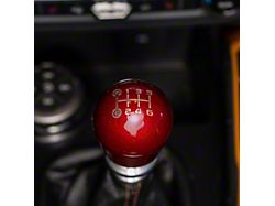 Billetworkz Short Teardrop Weighted 6-Speed Shift Knob; Candy Red (21-26 Bronco w/ Manual Transmission)