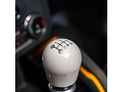 Billetworkz Short Teardrop Weighted 6-Speed Shift Knob; Gloss White (21-26 Bronco w/ Manual Transmission)