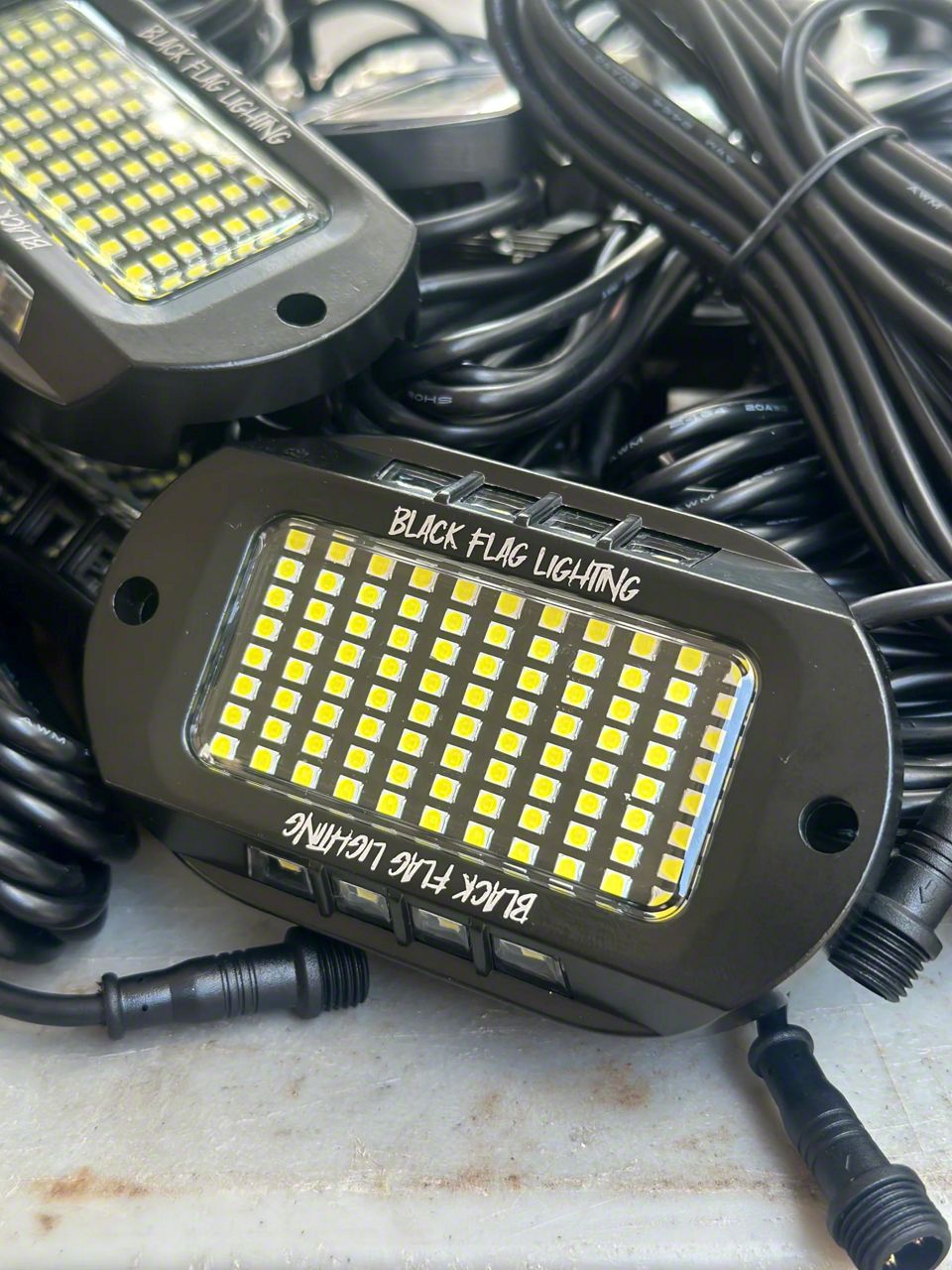 Black Flag Lighting Frontier 104 LED Chip Pure White Rock Lights ...