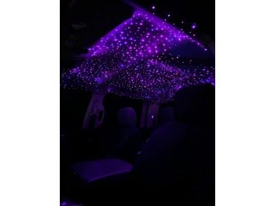 Black Flag Lighting RGB-W + Twinkle Starlight Headliner; 1600 Stars with Shooting Stars (Universal; Some Adaptation May Be Required)