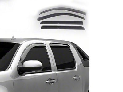 Rain Guards; Smoke (07-18 Jeep Wrangler JK)