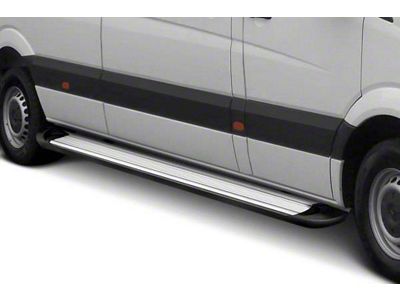 Running Boards; Silver Aluminum; 6-Inch Stripe Step Pad (07-21 Tundra Double Cab)