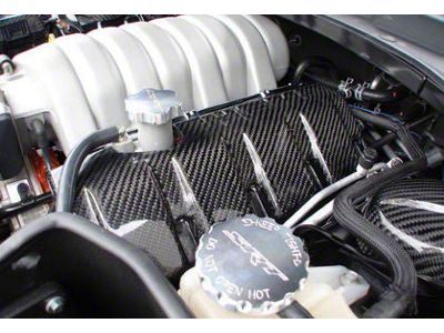 Black Ops Auto Works Engine Covers; Carbon Fiber (06-10 Jeep Grand Cherokee SRT8)
