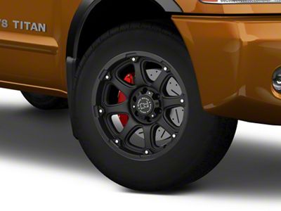 Black Rhino Glamis Matte Black 6-Lug Wheel; 18x9; 12mm Offset (04-15 Titan)