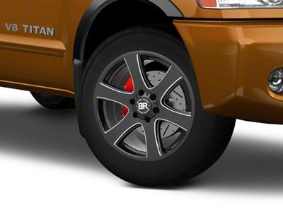 Black Rhino Haka Gloss Black Milled 6-Lug Wheel; 20x8.5; 45mm Offset (04-15 Titan)